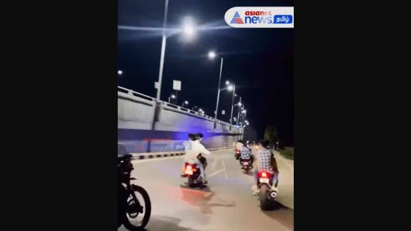 Midnight bike race in Madurai after Chennai - Video going viral on social media!!