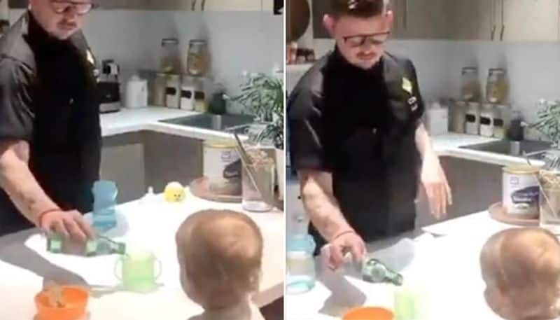 father makes food for toddler the hilarious video goes viral 