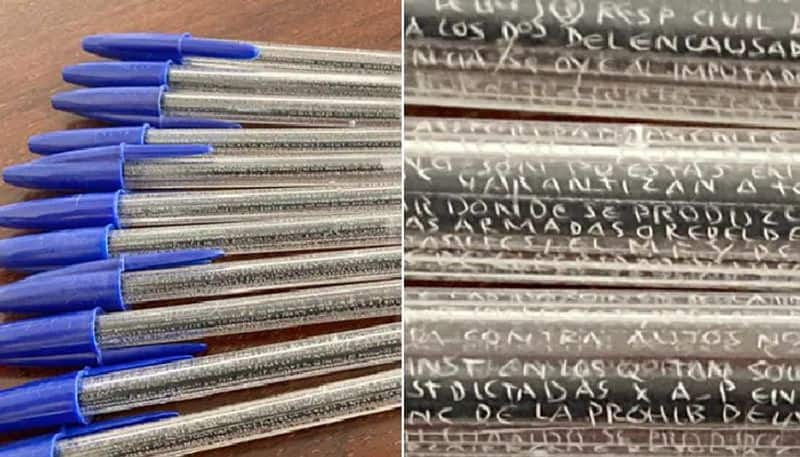 professor shares photo of pen which they confiscated from a student 