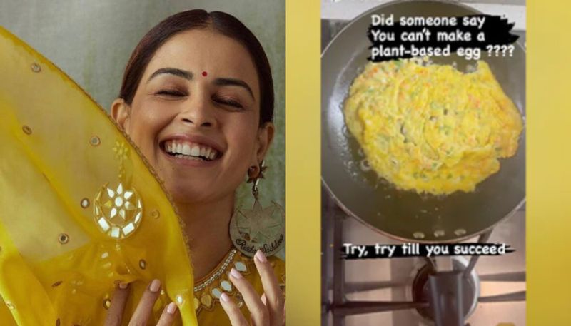 Genelia Deshmukh Cooks Plant Based Omelette For Her Kids