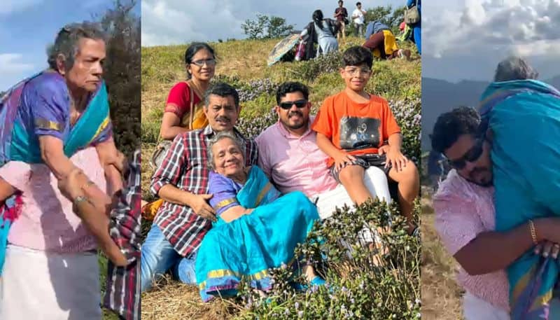 87 year old elikutty went idukki to see neelakurinji blooming with family viral photos