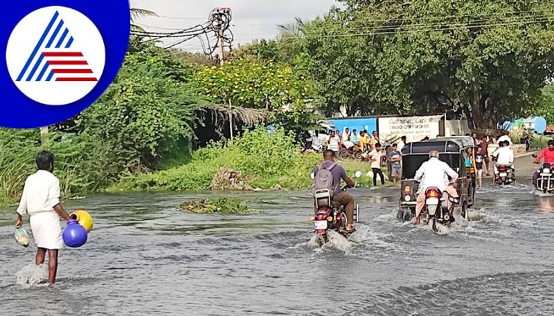 Heavy rains challakere ajjayyanagudikere lake floods rav