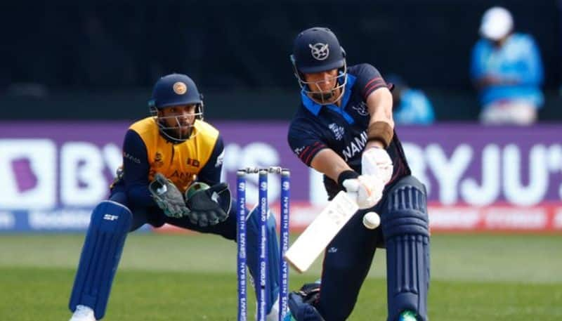 ICC T20 World Cup 2022 Jan Frylinck JJ Smit Power Namibia set 164 runs target to Sri Lanka kvn