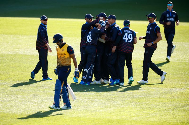 sri lanka lost to namibia in first match of group a in t20 world cup