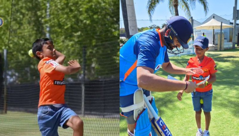 T20 World Cup 2022 Watch 11 year old Drushil Chauhan bowling to Rohit Sharma in nets 