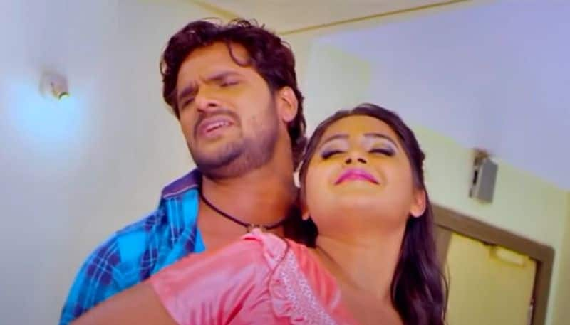 Bhojpuri SEXY video: Kajal Raghwani romances Khesari Lal Yadav in HOT pink satin nighty- WATCH RBA