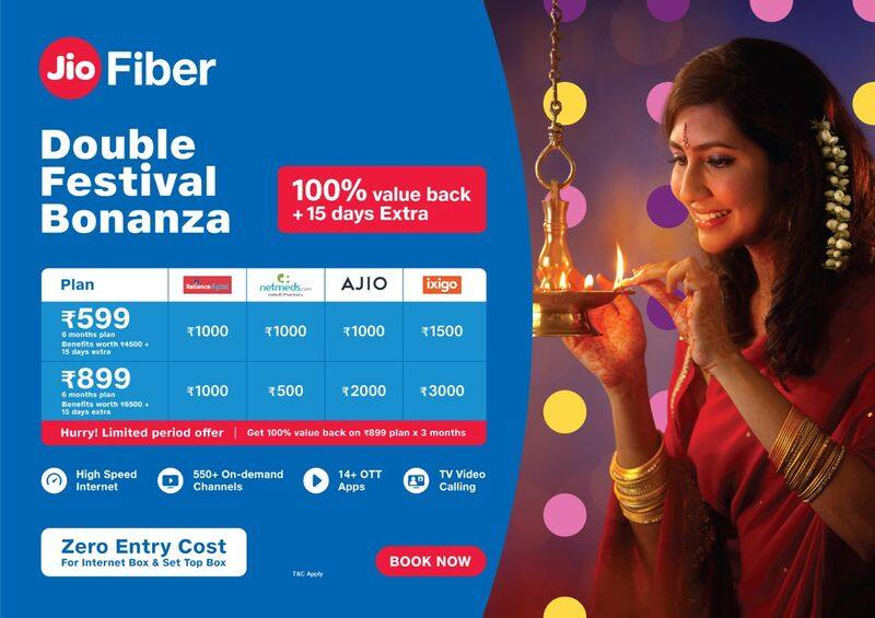 Reliance Jio's gift on Diwali, benefit of up to Rs 6,500 on new connection of JioFiber