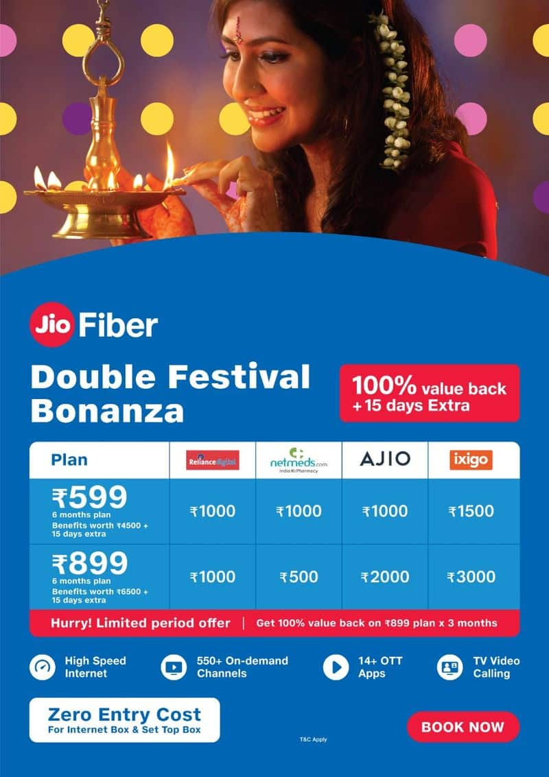 Reliance Jio's gift on Diwali, benefit of up to Rs 6,500 on new connection of JioFiber