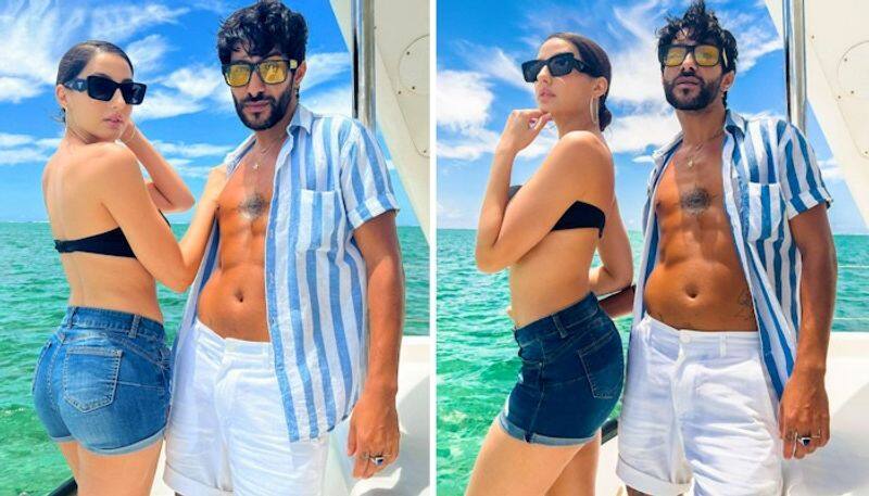 Nora Fatehi shows off SEXY BACK with photographer Anup Surve in Mauritius drb