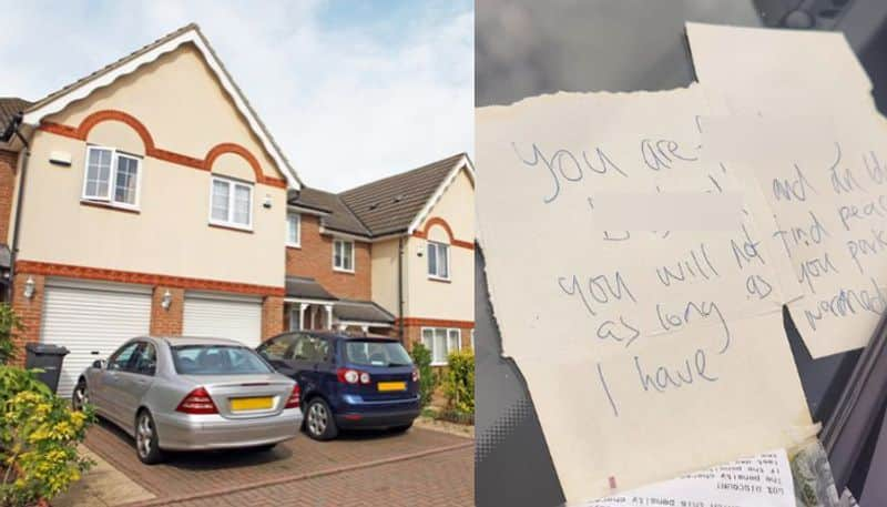 house owner glues note to car after driver blocks his garage