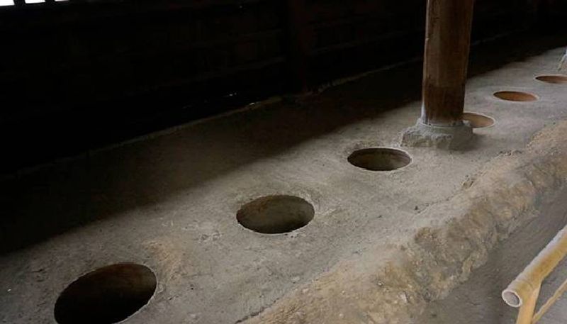 car crash japan's oldest toilet damaged