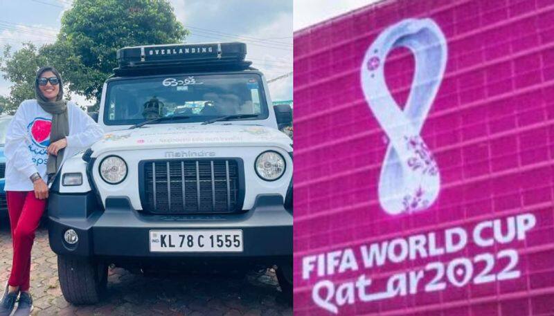 Woman From Kerala Drive to Mahe to Qatar For  Watch FIFA world Cup 2022