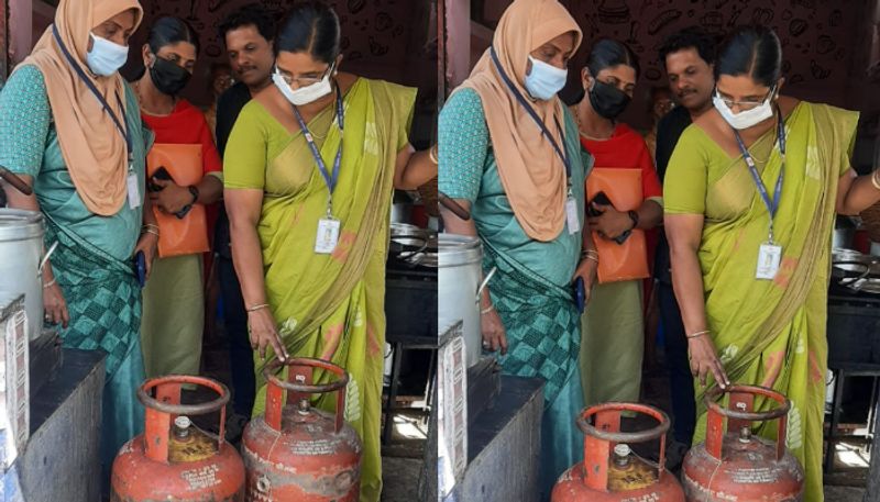 domestic gas cylinder seized from business shop 