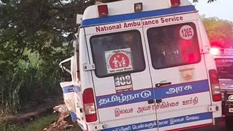 Ambulance accident.. Pregnant woman and mother killed in Sivaganga