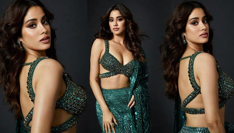 SEXY pics of Janhvi Kapoor show her flaunting cleavage in SULTRY blouse with mermaid lehenga for Diwali 2022 party drb