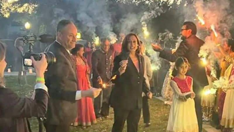 US Vice President Kamala Harris and donald trump Celebrates Diwali In america