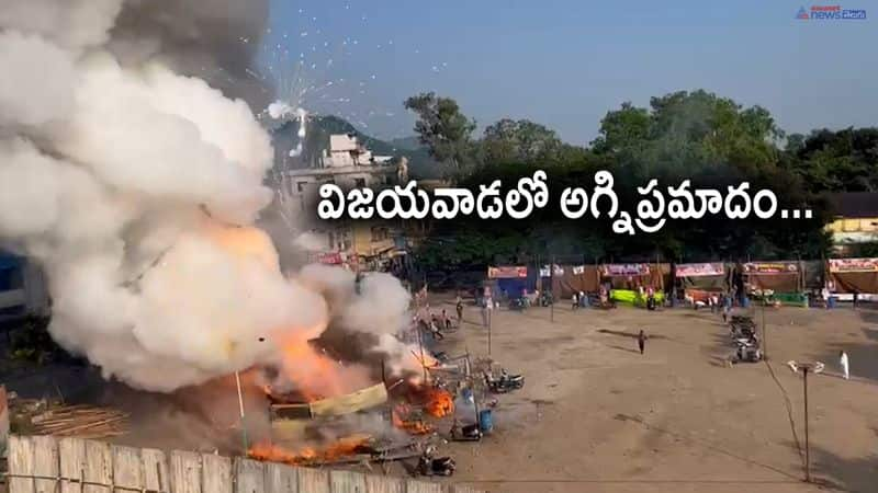 Diwali cracker stalls catches fire in Vijayawada 