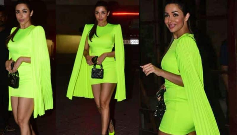 Malaika Arora in Neon green Bodycon 