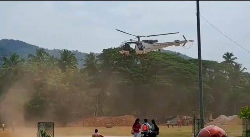 3 attempts at helicopter landing: anxiety at karwar rav