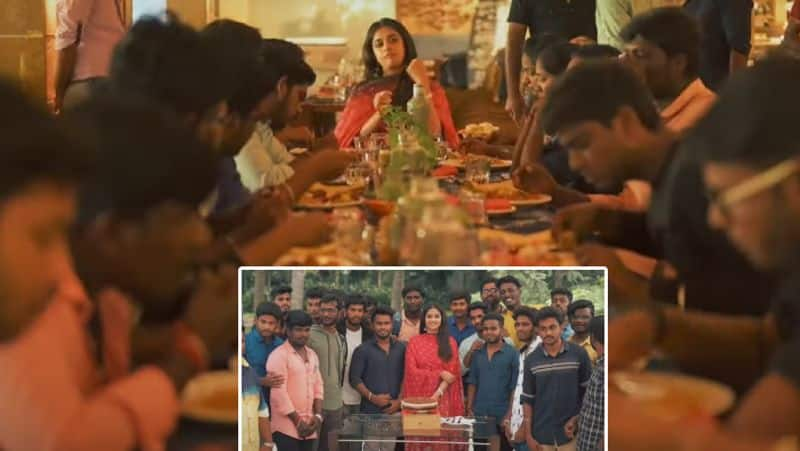 Actress Keerthy suresh meet her fans and gives treat to them for her birthday