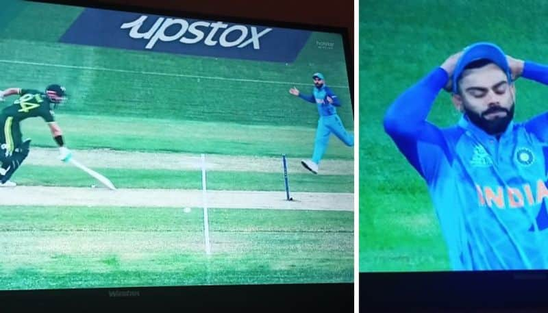 Watch Video Virat Kohli misses golden chance to out Shan Masood