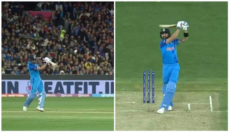 Virat Kohli only batter to hit 2 sixers in Pakistan bowler haris rauf bowling in T20 World cup