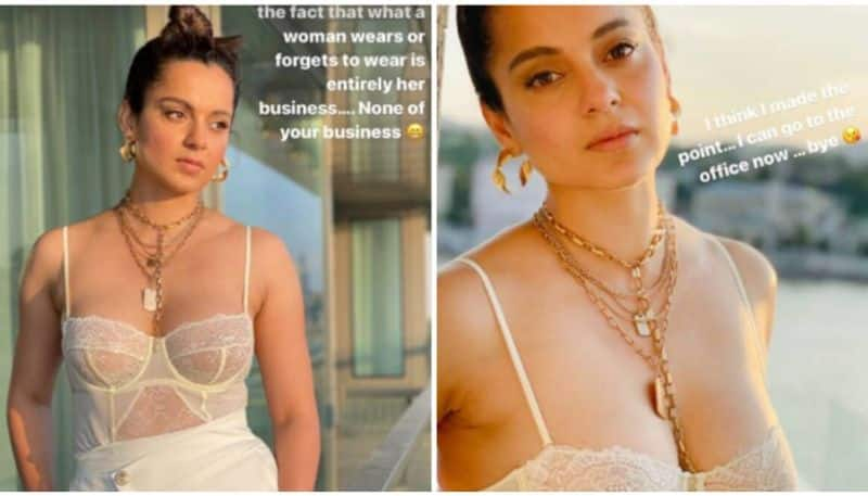 What a woman wears or forgets to wear is her business says Kangana Ranaut