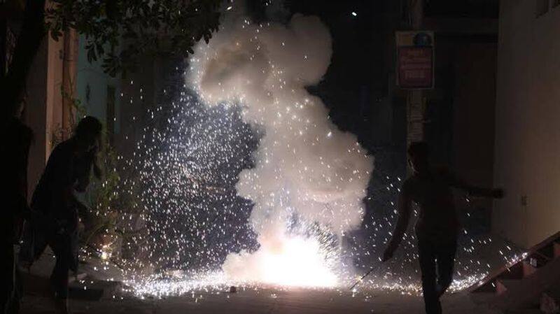 Exploding firecrackers out of control.. Bad air pollution in Chennai.. Air quality index crossed 200 points. 