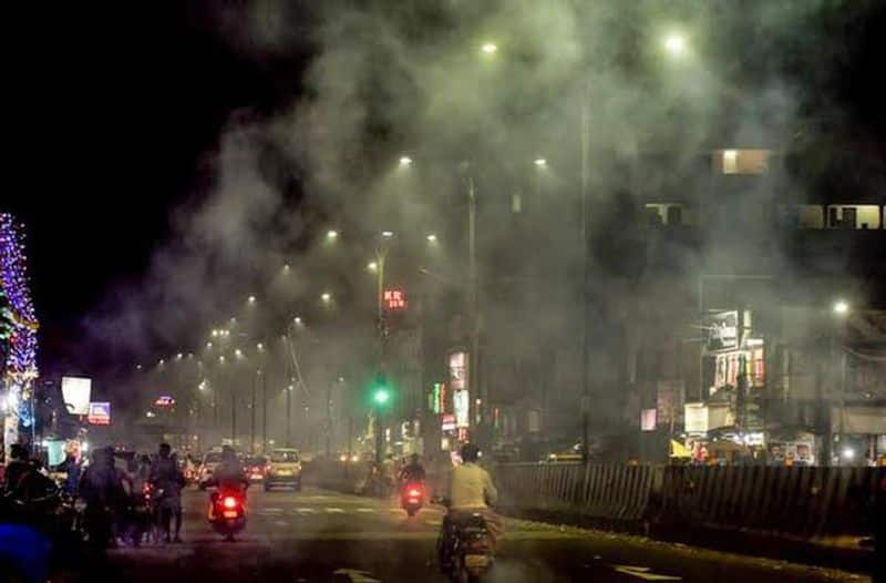 Exploding firecrackers out of control.. Bad air pollution in Chennai.. Air quality index crossed 200 points. 