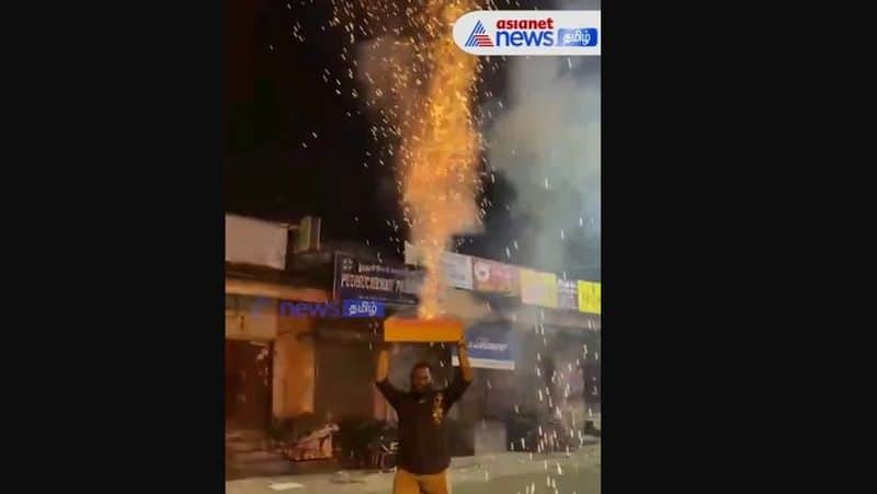 The person who burst firecrackers dangerously in Puducherry! - People in shock