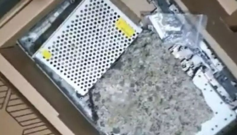 man gets big stone and e waste instead of laptop 