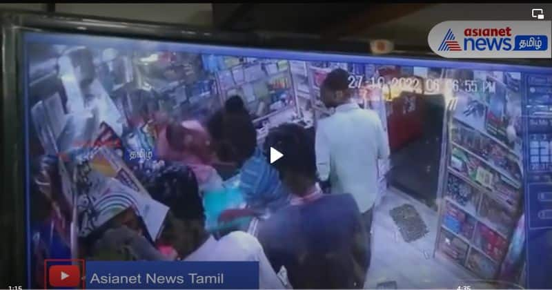 Fancy Store attack in Pudukkottai - CCTV video