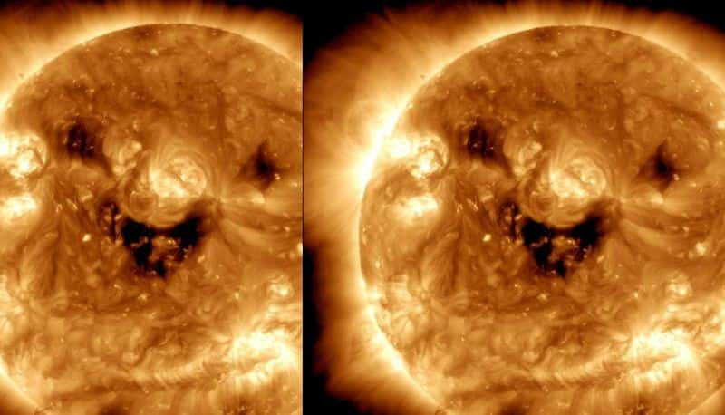 Nasa release Smiling sun photos goes viral in social Media akb