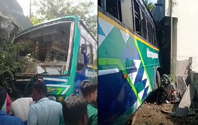 private bus accident due to fits of the driver