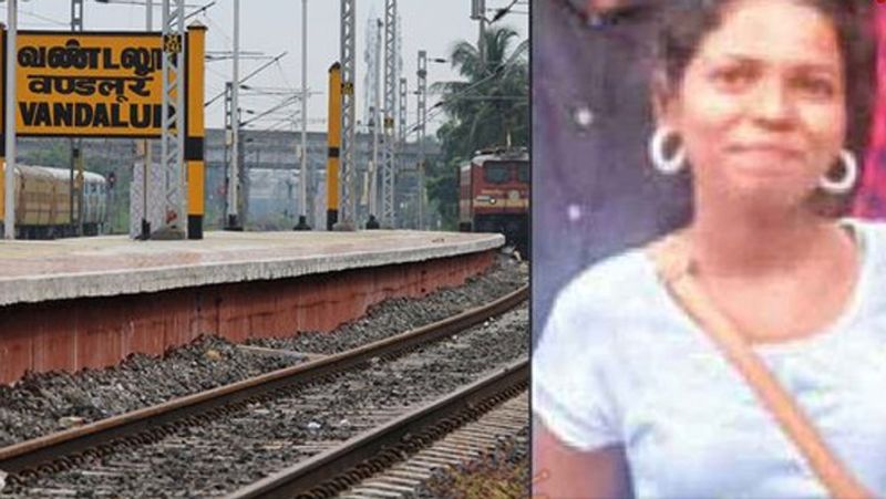 college student died after being hit by a train in Vandalur