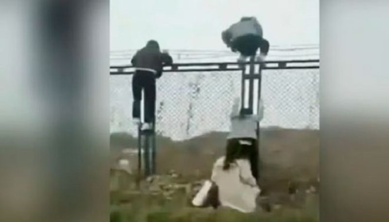 Employees running away from Apples factory by climbing the wall video went viral