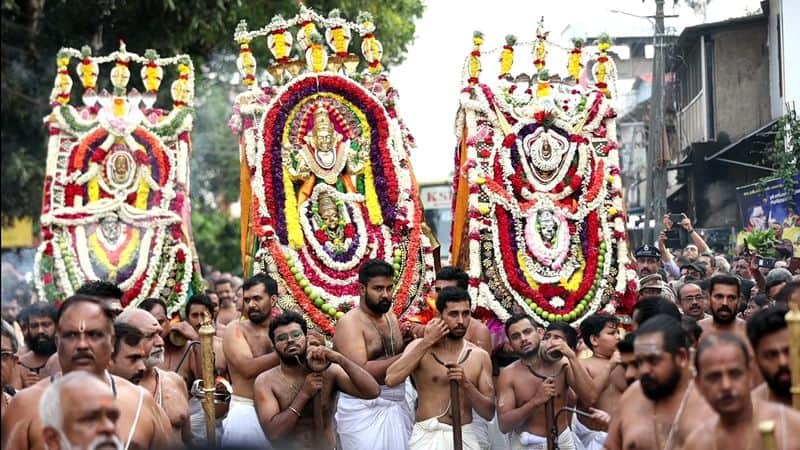 Alpasi Arattu at thiruvananthapuram Padmanabhaswamy temple