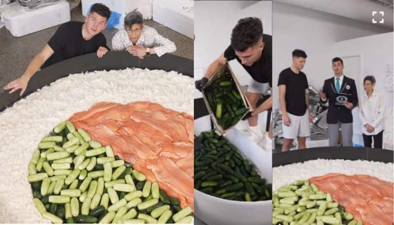 World Record For Largest Sushi Roll Created By Chef Blogger Duo