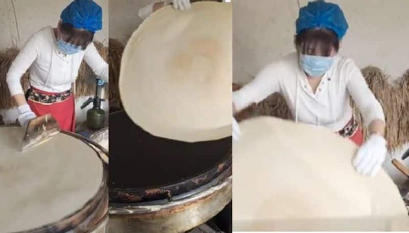 Video of Giant Pancake Like a Big Dosa