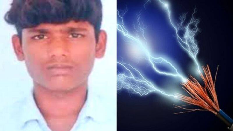 A college student was electrocuted while drying clothes on the floor near Palayamkottai