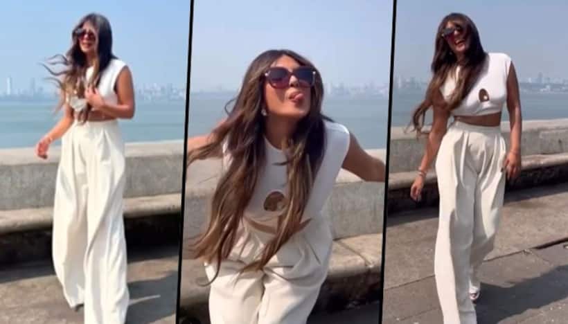 Priyanka Chopra enjoys a pit stop at Marine Drive; shares fun video