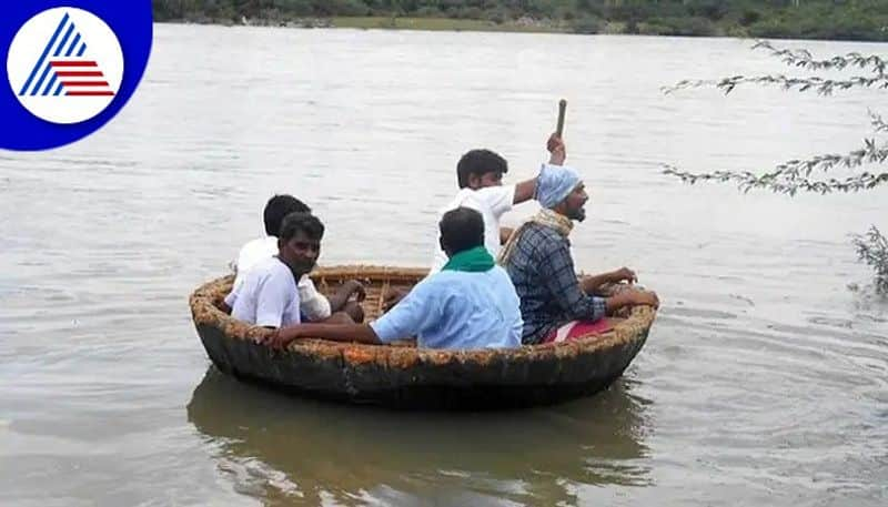 Unauthorized Rafts in Tungabhadra River at Gangavathi in Koppal grg