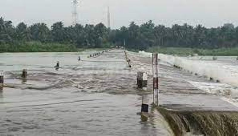 Rain in Tamil Nadu: Floods overflowing due to continuous rains - Causeway bridge sunk