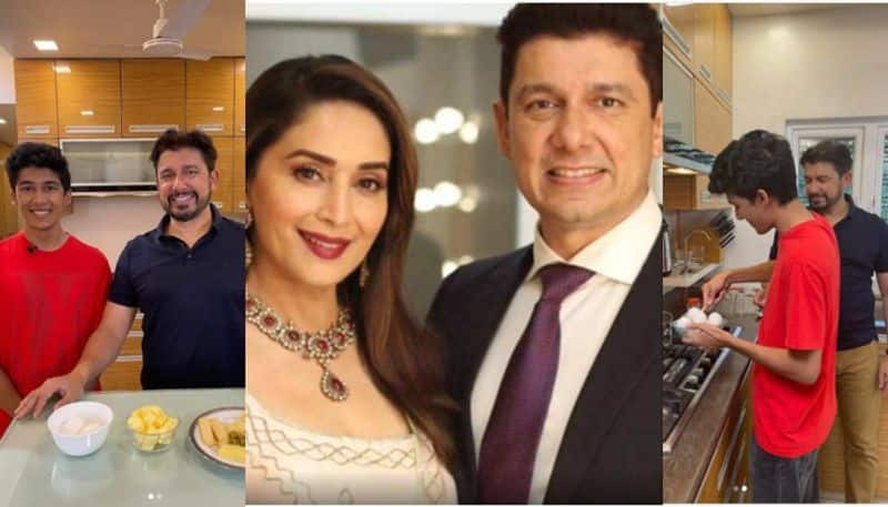 Madhuri Dixits Husband Culinary Lessons To Son