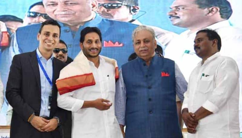 CM YS Jagan  lays foundation for ethanol plant