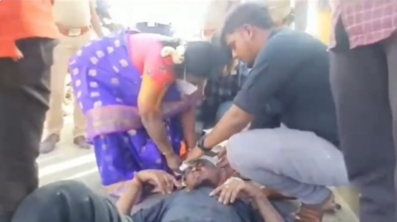 tamilisai gave first aid to young man injured in a road accident