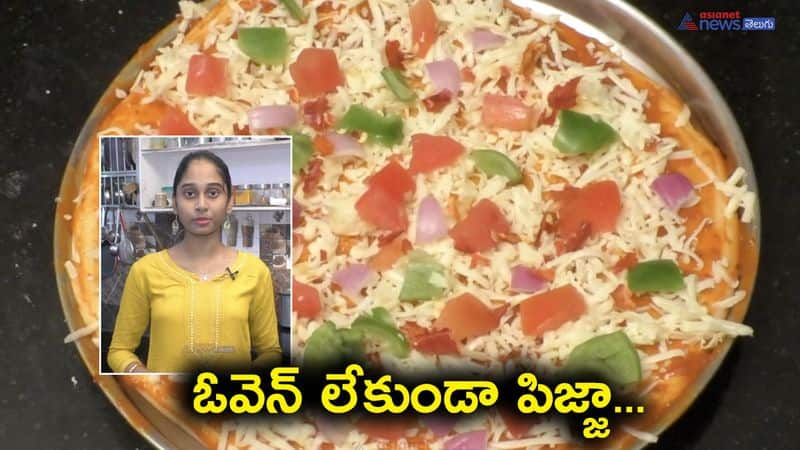 tawa pizza recipe_Homemade cheese veg pizza without oven 