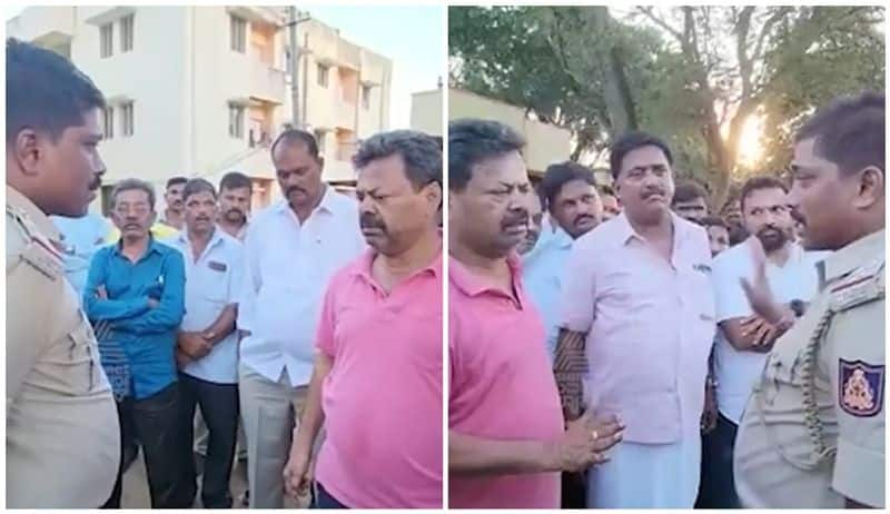 Honnali MLA  M P Renukacharya angry on Police Chandrashekar Death san