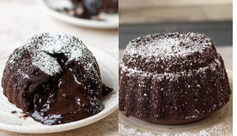 four ingredient to make easy chocolate lava cake