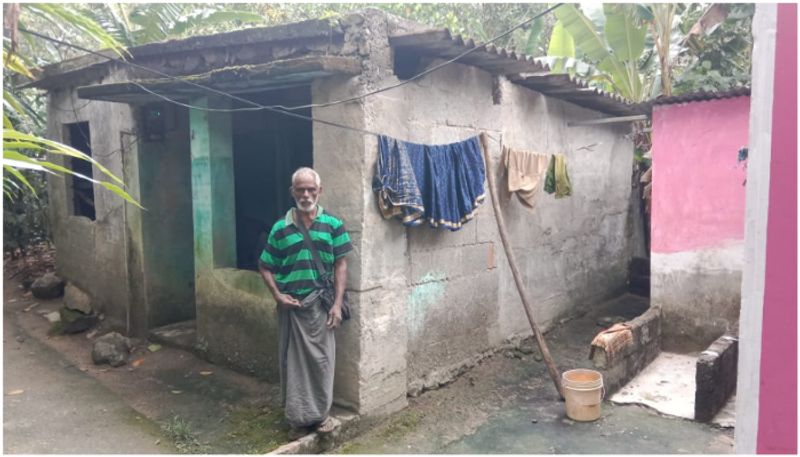 61 year old man build a home only with his left hand